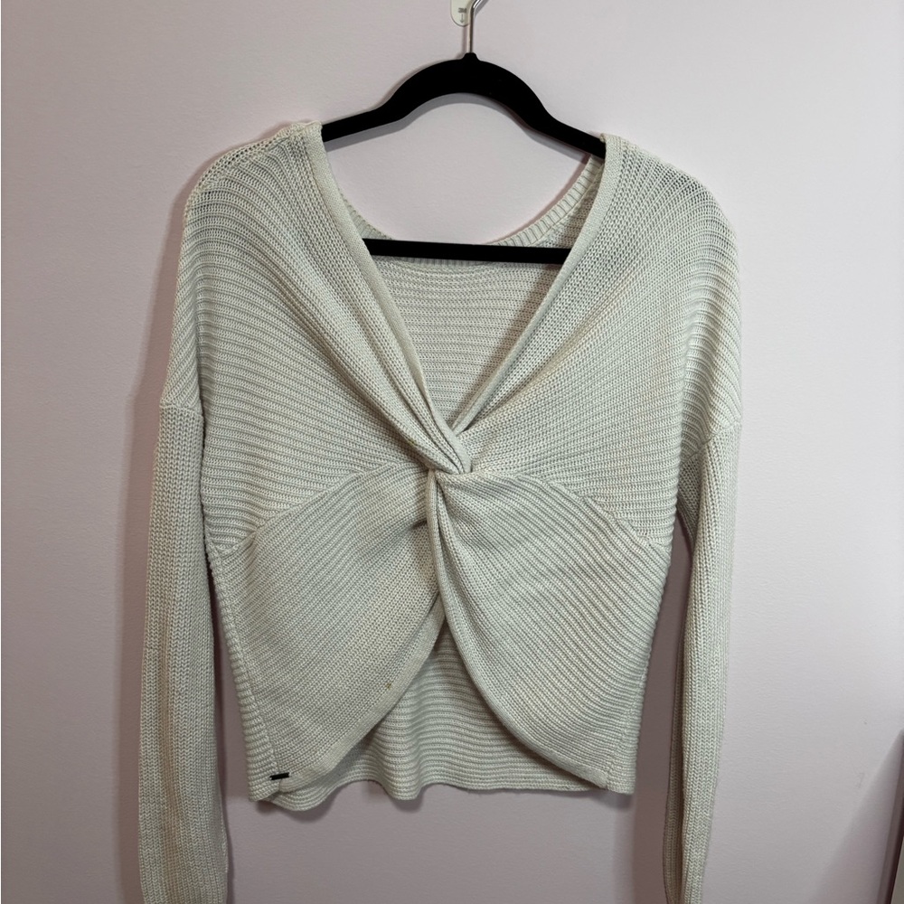 Twist Front Knit Sweater
